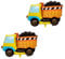 Nine San 2 Stück Groß Truck Luftballon Lastwagen Folienballon Baustelle Baufahrzeuge Mylar Ballon LKW Lieferungen Bau Party