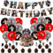 Skibidi Toilet Birthday Banner & Cake Toppers - 32PC Happy Birthday Decorations for Kids