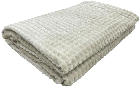 Quattro stagioni, coperte per divani, coperte per pisolino, trapunta beige, 150 x 200 cm