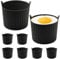 SEGNAYEN Lot de 8 moules à œufs en silicone pour friteuse à air, moules à muffins antiadhésifs pour friteuse à air, œufs au plat, noir