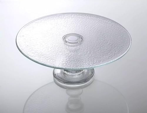 Edwanex Alzata grande in vetro per torta nuziale, Ø 33,5 cm, formica