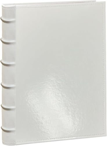 Pioneer Photo Albums Einsteckfotoalbum in genähtem Ledereinband, 300 Fototaschen, für Fotos in der Größe 10 x 15 cm, weiß