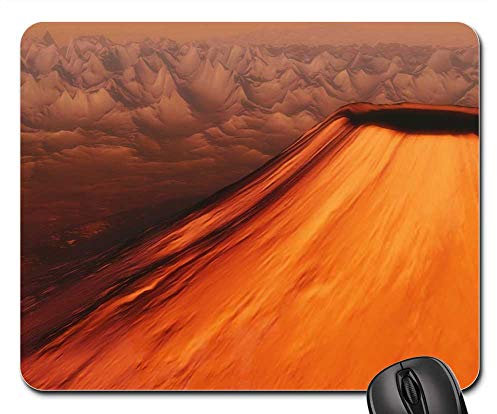 Mauspads, Planet Alien Himmel Stern Galaxie Ring Weltraum Universum 6 rutschfest Gaming Mauspad Weich Mousepad Für Tastatur Maus Büro 25X30Cm