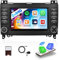 2G+64GB CAMECHO Android 13 Autoradio für Mercedes Benz W169 B200 W639 Viano Vito Sprinter mit Navi Carplay Android Auto Wireless, Double Din mit 7-Zoll Bildschirm mit RDS/FM Bluetooth 5.0+DSP
