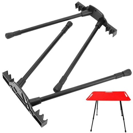 Qumiuu Beine für Tisch, Tischbeine aus Metall, Camping-Tischbeine, robuste Schreibtischbeine aus Stahl, Klappbare Esstischbeine, Metall-Schreibtischbeine für Bank-Klapptische