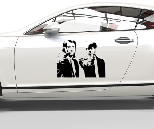 Pulp Fiction Aufkleber für Fahrzeuge, schwarz-glänzend (S - ca. 30cm x 23cm)