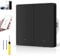 Acmerota Smart Wall Light Switch ZigBee Smart Light Switch Neutral Wire Required, 2 Gang 1 Way Wall Switches Remote/Voice Control Light Switch Compatible with Alexa & Google Home (Black)