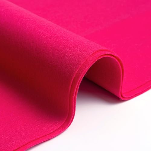 IPEA Tela de Fieltro Rosa Fucsia - Gran Retazo 190 x 100 cm - Made in Italy - Fieltro Suave de Color Liso para Ropa, Accesorios, Decoraciones, Creaciones, Patchwork - Tela para Costura