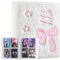 Ddayup Kpop Photocard Binder Fliege Stern Card Binder Kpop Binder a6 Photocard Holder Kpop Plüsch-Fotokartenhalter Kpop Fotoalbum Halter mit 10 Blätter 4 Fächer Fotosichthüllen für Album Notizbuch
