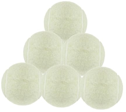 Perfeclan 6PCS -Tennisbälle für Anfänger Trainingsübungen Professionelle Trainingsbälle 6,4 cm Durchmesser für Unterhaltung im Freien im Freien