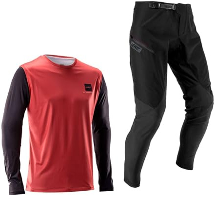 Leatt Set aus Trikot und Hose MTB Gravity 1.0 – Entry-Level für Enduro und Trail, Rot, M/US32/EU50