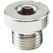 LEJDI Juego de 10 Tapones hexagonales de latón con Anillo de Sellado de 1/8, 1/4, 3/8, 1/2 y 3/4, Rosca Externa, Tapa de tapón neumático(Stainless01)