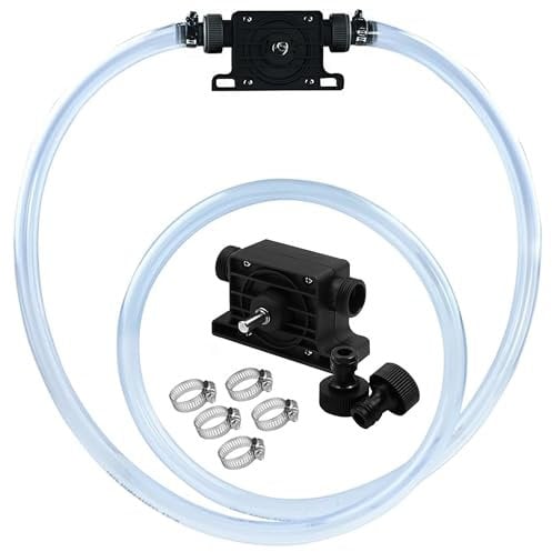Pompa per trapano con tubo da 2 m: alta portata, avvitatore a batteria, trapano, pompa portatile, trapano per acqua, olio, carburante, motori diesel, acqua