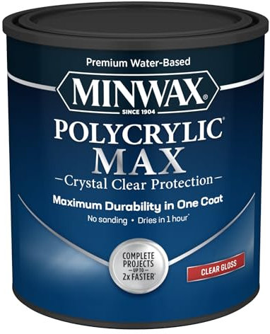 Minwax® Polycrylic® Max, Gloss, Clear, 1 Quart