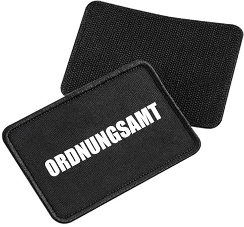 Huuraa Patch Ordnungsamt Schriftzug Geschenk Black für Mütze Ordnungsamt Präsent