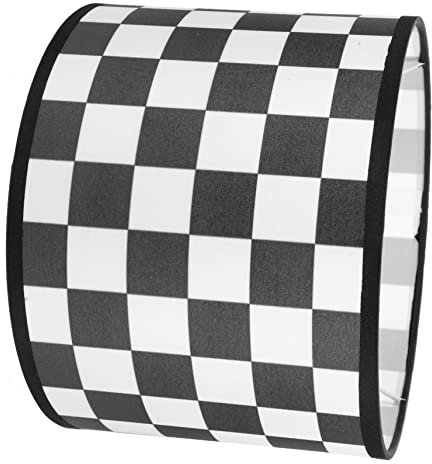 KALLORY Ersatz Lampenschirm für Stehlampe und Tischlampe Dekorativer Karierter Lampenschirm Øcm für Schlafzimmer Wohnzimmer Kinderzimmer Einfach