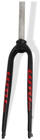KANGXYSQ 26 Pouces, 27,5 Pouces, 29 Pouces Alliage D'aluminium Fourche Rigide VTT 28,6 Mm Tube Droit Fourche Vélo QR 9 X 100 Mm Fourche Avant Vélo Frein À Disque Fourche Rigide(Rosso,27.5in)