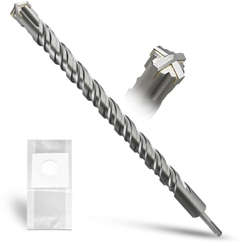 METOTY SDS Plus Bohrer 32mmx500mm, Hammerbohrer, Betonbohrer,Für Stein, Beton, Naturstein, Ziegelmauer