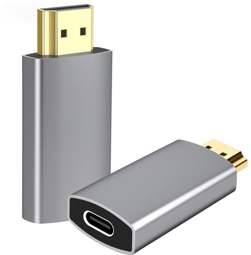 3.1 USB C to HDMI Adapter to HDMI Female to HDMI Male Adapter 4K@60Hz HDR Video Converter with Thunderbolt 3/4 Support Compatible with iPhone 16/15 Steam Deck iPad Pro MacBook Surface Samsung