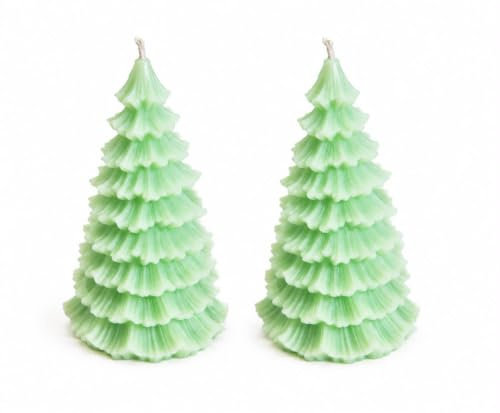 Tannenbaum Kerze Grün 2er Set