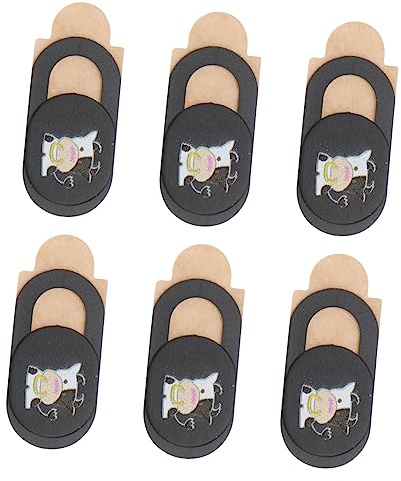Tofficu 6pcs Privacy Protection Camera Covers Laptop Webcam Lens Cover Slider for Desktop and Tablet Black Ultra-thin Privacy Shield