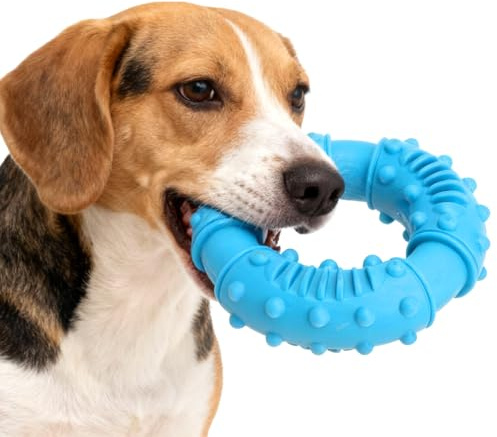 TMZELOA Hundespielzeug Unzerstörbar Gummi für Starke Kauer Kauspielzeug Hund Gummi Kauring Spielerische Zahnpflege Naturkautschuk Ring Spielzeug für Kleine Hunde, Mittlere & Große Hunde