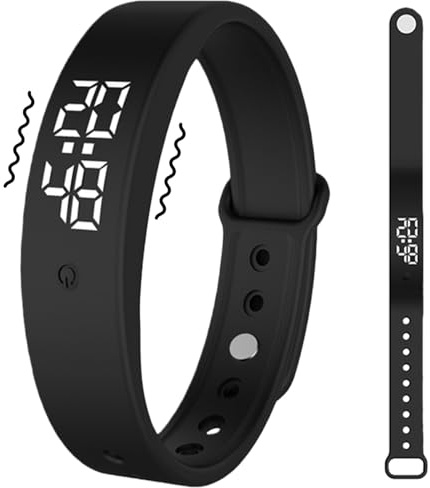 AXVRAV Vibrationswecker Armband, Vibrationsalarm Erinnerung Uhr mit 10 täglichen Alarmen, Timer Silent Wecker Armband Vibrationsarmuhr für Kinder und Erwachsene Töpfchen Trainingsuhr Trinkerinnerung