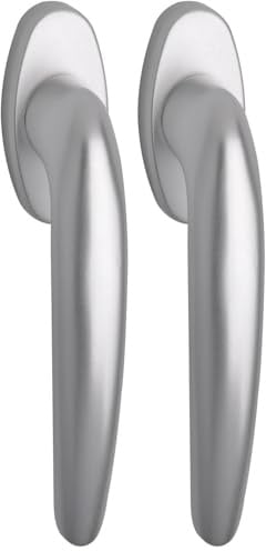 MACO Fenstergriff Rhapsody, verdeckt geschraubt, Nocken 10 für 7 mm, silber eloxiert, 1 Stück,59522 (Packung mit 2)