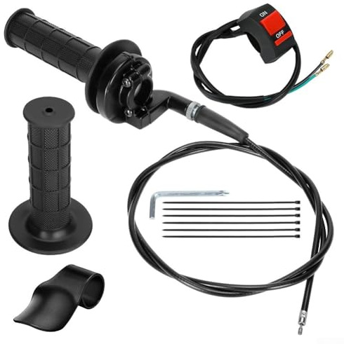 Kit de câble d'accélérateur de moto avec poignée, coupe-circuit et assistance de vitesse, longueur de câble de 119,4 cm, compatible avec Baja Dirt pour vélo 50-250 CC