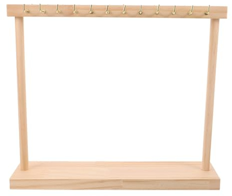 AMUSLESUR Eleganter Schmuckständer zum Schutz vor Verwicklungen mit 24 Haken und Doppelseitigem Design Tragbarer Halskettenhalter Beim und Umzug