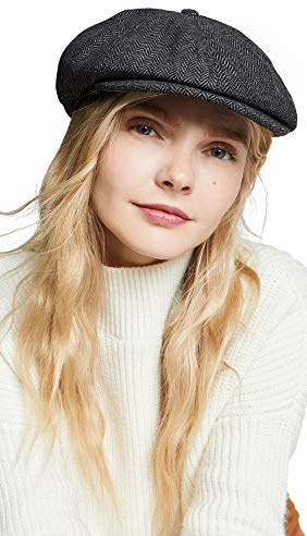 Brixton Unisex Mütze Brood BROOD grey/black herringbone, M BRIMCAPBRO