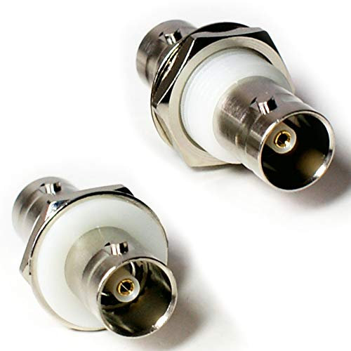 BNC Female Coupler Socket Adapter/Connector Changer - Panel Mount Lead Joiner - Chassis CCTV - Loops
