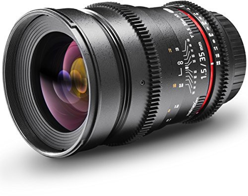 Walimex Pro - Obiettivo per fotocamera e videocamera 35 mm f/1,5, filettatura filtro 77 mm, per obiettivo a baionetta Sony E-Mount