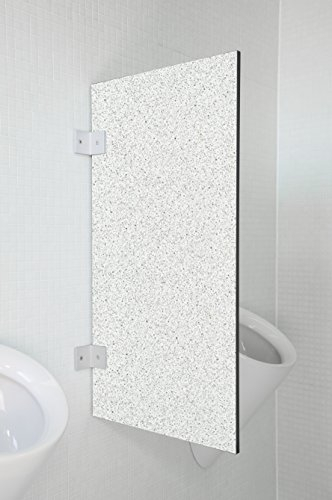 Kemmlit Urinal Trennwand Modena Granitweiß aus HPL in klassischen Farben, Schamwand WC Herren, TÜV zertifiziert