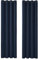 Deconovo Blickdichte Gardinen Kälteschutzvorhang Blickdicht Vorhang Verdunkelung, 229x117cm(HöhexBreite), Dunkelblau, 2er Set
