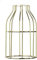 Hoopzi - Käfig - Lampenschirm aus lackiertem Stahl - Cage - Zur Abhängung, Tischlampe, Stehlampe, Wandleuchte - Kompatibel mit E27 Gewinde - Befestigungsring - Messing