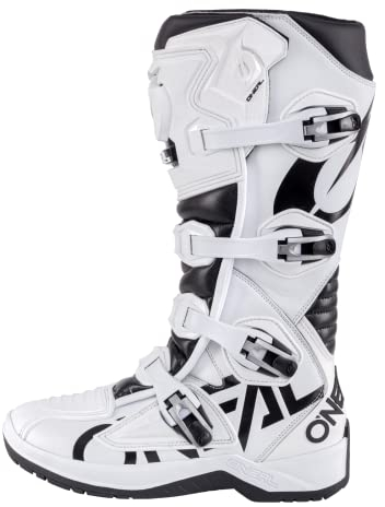 O'NEAL Motocross Stiefel RMX Boot EU I Enduro Motorrad I Ergonomische Motorradschuhe Herren & Damen mit Anti-Rutsch Sohle I Schwarz-Weiß I Größe 48
