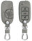 kwmobile Autoschlüssel Hülle kompatibel mit VW Skoda Seat 3-Tasten Autoschlüssel - Kunstleder Schutzhülle Schlüsselhülle Cover Kompass Vintage Grau