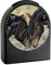 CreaDesign, WU-50-1116, Paint Horses, analog Kinderwecker schwarz, Funkwecker ohne Ticken, mit Licht, personalisiert mit Namen, 9,6 x 5,5 x 11,9 cm, 104 g