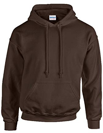 GILDAN Men's Hoodie Adult 50/50th Hooded Sweat/18500, Plain, dark chocolate, XXXL