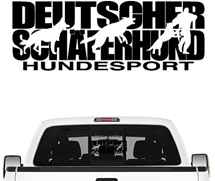 siviwonder Deutscher Schäferhund Hundesport Auto Aufkleber Hund Folie Shepherd Farbe Schwarz, Größe 30cm
