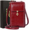 ENONEO Sac Bandouliere Telephone Portable Femmes Cuir Blocage RFID Petit Sac à Bandoulière pour Femme Portefeuille Sacoche Téléphone Femme avec Bandoulière Réglable,12 Porte Carte