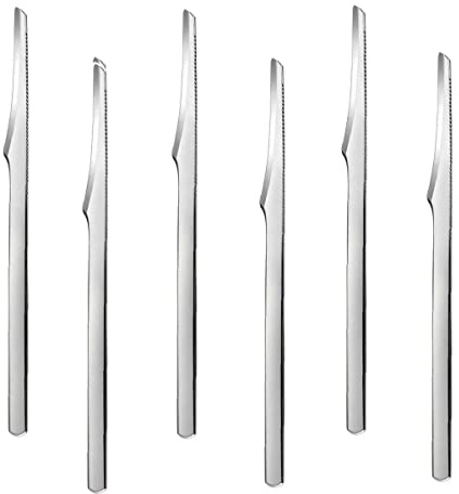 Pedicure Knife Tools Kits, Professional Stainless Steel Foot Scrubber Dead Skin Remover,6 Pcs Foot Scraper Knife to Remove Dead Skin Callus Knife Scraping Pedicure Tools for Men Women