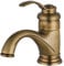 BOAOTX Wasserhahn Bad Antik, Waschtischarmatur Retro, Mischbatterie Waschbecken Armatur, Badarmatur Messing Nostalgie Gebürsteter für Badezimmer