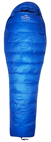 FJORD NANSEN Nordkapp 700 XL Schlafsäcke Europäische Daune |Winter -11 Grad 1200g | Mumie-Schlafsack Winterschlafsack Daunenschlafsack Verschluss Rechts YKK | Camping Outdoor 225x85x35 cm