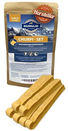 Kukuje Churpi 6X 30 g- Das Stück Himalaya für deinen Hund - Kauknochen aus Hartkäse Käseknochen Kauspielzeug Kaustange Hundekäse