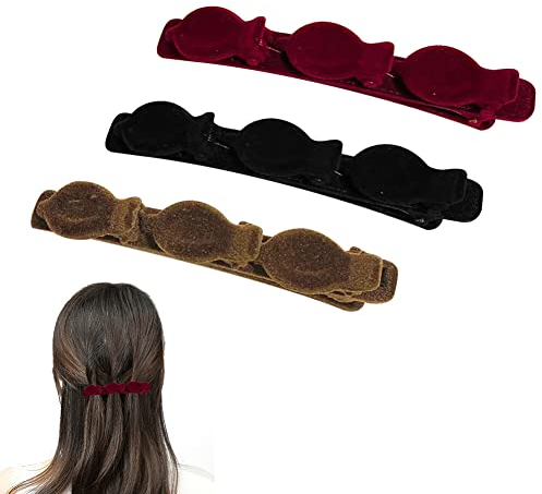 ISAKEN 6 Stück Kolibri Haarspange mit Kristallblume, Kristall Strass Haarspange Doppelschicht Haarspangen Rutschfeste Geflochtene Haarspangen Backenclips Haarstyling Zubehör für Frauen Mädchen