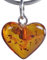 Lebensquelle Plus Herzanhänger Bernstein | Edelstein Anhänger 1,5 x1,5 cm | Herz mit 925er Silberöse