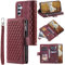 HOUSIM Handyhülle für Samsung Galaxy A54 5G Hülle mit Geldbörse Reißverschluss Kartenfach Klapphülle Schutzhülle Klappbar Leder Tasche Wallet Flip Case Cover Handytasche - Rot