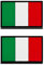 2 Stück 3D PVC Rubber Italien Flaggen Patch, Schweres Robust Material,Hakenrückseite ohne Schlaufe, Taktische Italienisch Emblem Patch für Kleidung Taschen Rucksack Uniform Weste